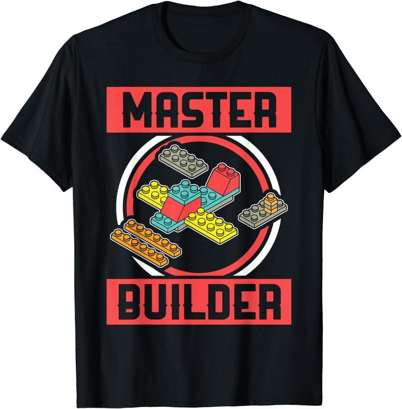 [100% Cotton] Master Builder Kids Building Blocks Birthday Bricks Boy Gift T-Shirt Hoodie, Sweatshirt | WearSparks.com