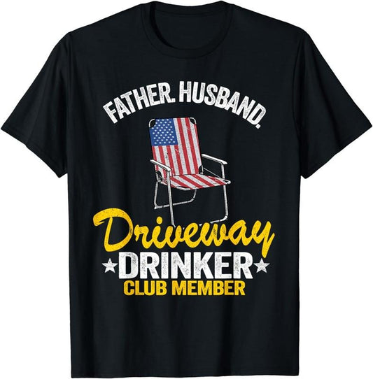 [100% Cotton] Mens Beer US Flag Father Husband Driveway Drinker Club Member T-Shirt Hoodie, Sweatshirt | WearSparks.com