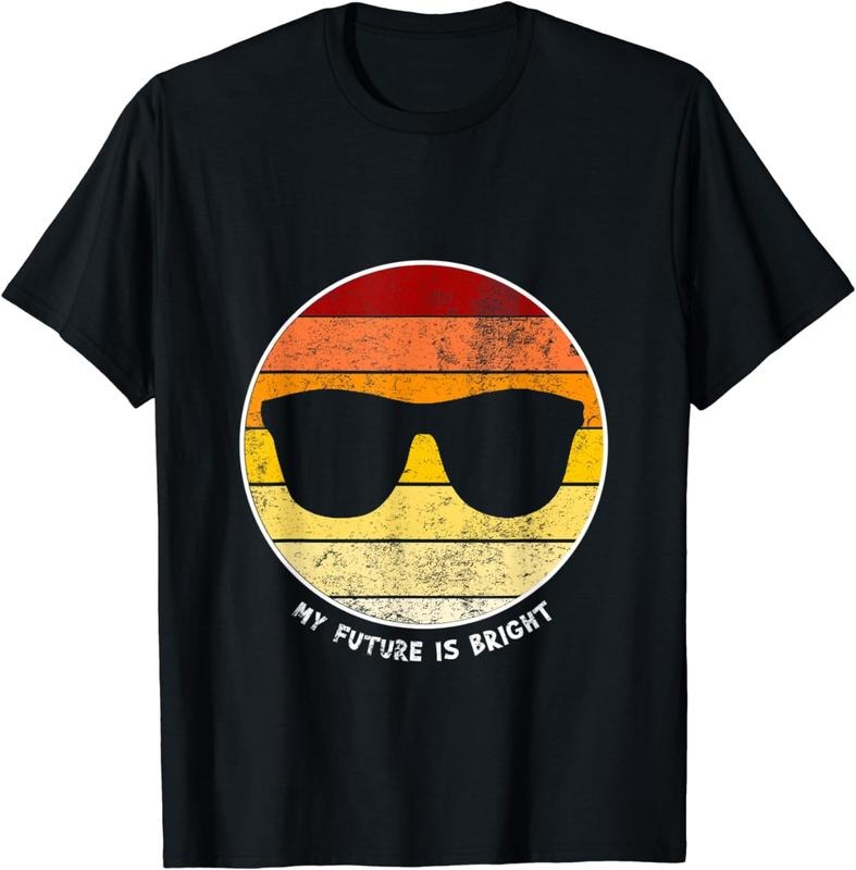 [100% Cotton] My Future Is Bright Retro Vintage Sunset T-Shirt Hoodie, Sweatshirt | WearSparks.com