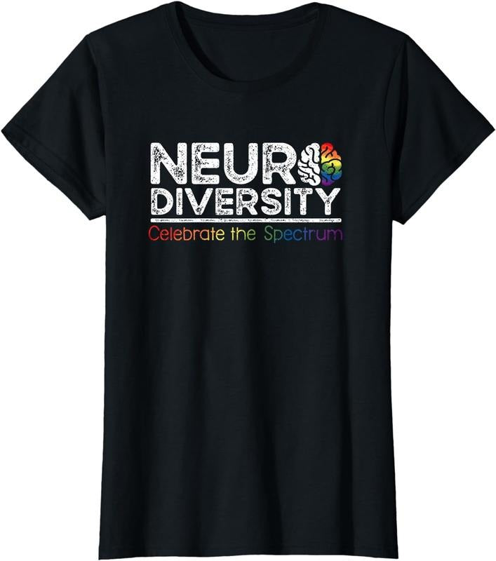 [100% Cotton] Neurodiversity Celebrate Mental Health ADHD Autism Awareness T-Shirt Hoodie, Sweatshirt | WearSparks.com
