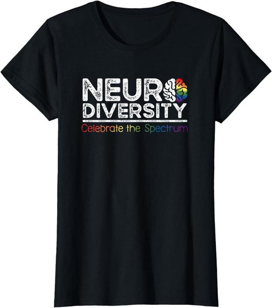 [100% Cotton] Neurodiversity Celebrate Mental Health ADHD Autism Awareness T-Shirt Hoodie, Sweatshirt | WearSparks.com
