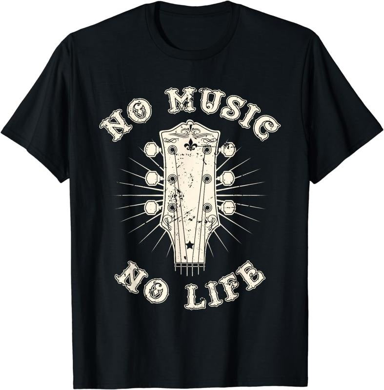 [100% Cotton] No Music No Life - Music Lover Rhythm and Passion Retro T-Shirt Hoodie, Sweatshirt | WearSparks.com