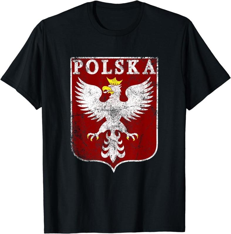 [100% Cotton] Polish Eagle Polish Crest Vintage Polska Eagle Poland T-Shirt Hoodie, Sweatshirt | WearSparks.com