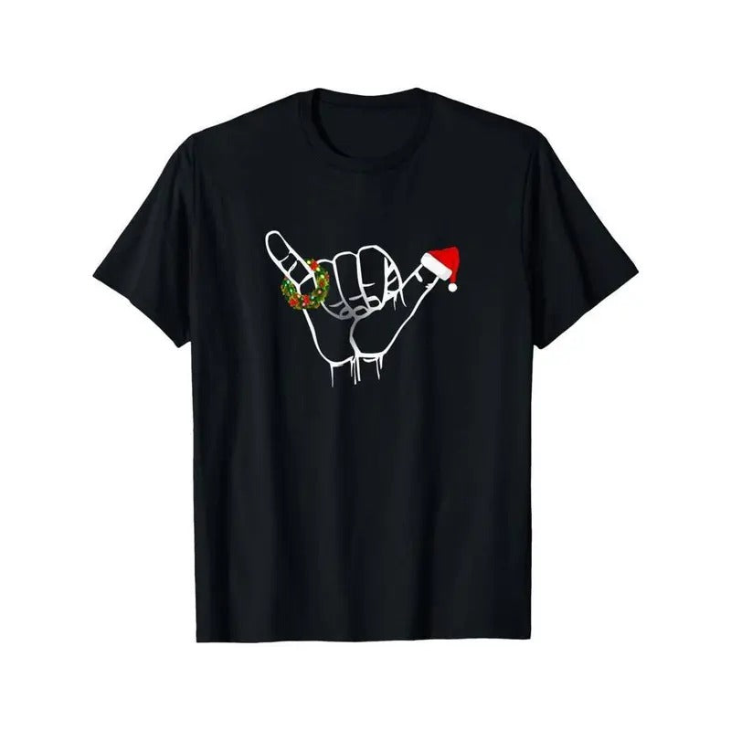 [100% Cotton] Shaka Sign Aloha Hand Good Vibe Hawaii Christmas Shaka T-Shirt Hoodie, Sweatshirt | WearSparks.com
