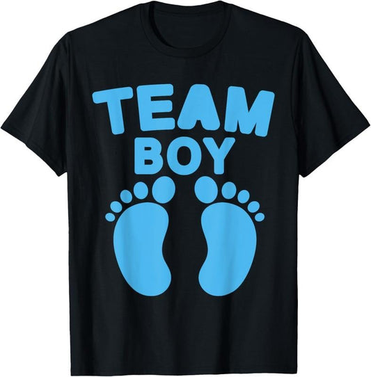 100% Cotton  Shower Team Boy  Party Footprints Gender Reveal T-Shirt Hoodie, Sweatshirt | WearSparks.com