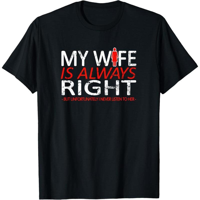 [100% Cotton] Spouse My Wife - My wife is always right T-Shirt Hoodie, Sweatshirt | WearSparks.com