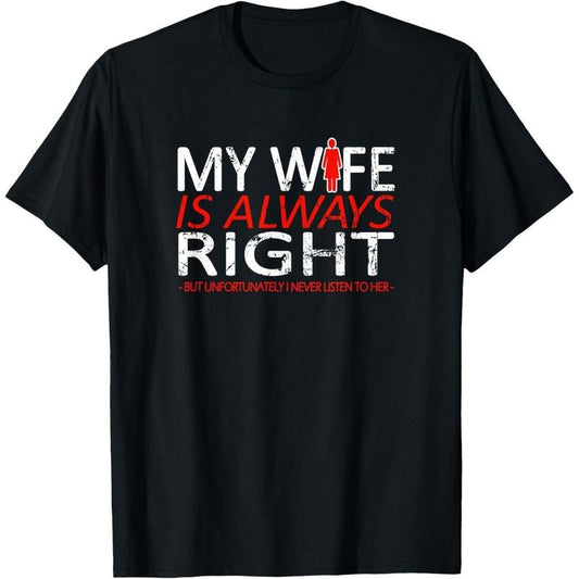 [100% Cotton] Spouse My Wife - My wife is always right T-Shirt Hoodie, Sweatshirt | WearSparks.com