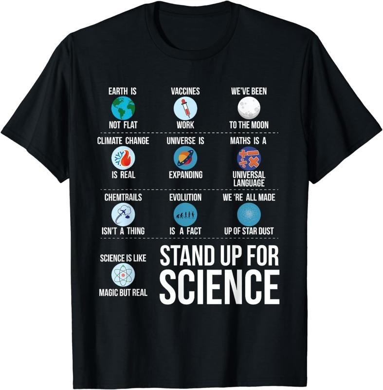 [100% Cotton] Stand Up For Science | Climate Change Earth Planet T-Shirt Hoodie, Sweatshirt | WearSparks.com