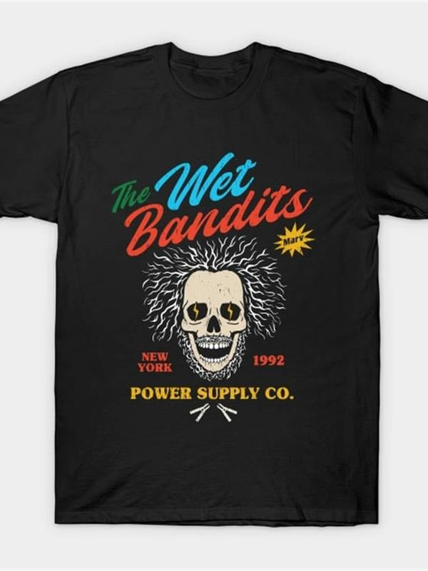[100% Cotton] The Wet Bandits T Shirt Men'S Casual Graphic Print T-Shirt Hoodie, Sweatshirt | WearSparks.com