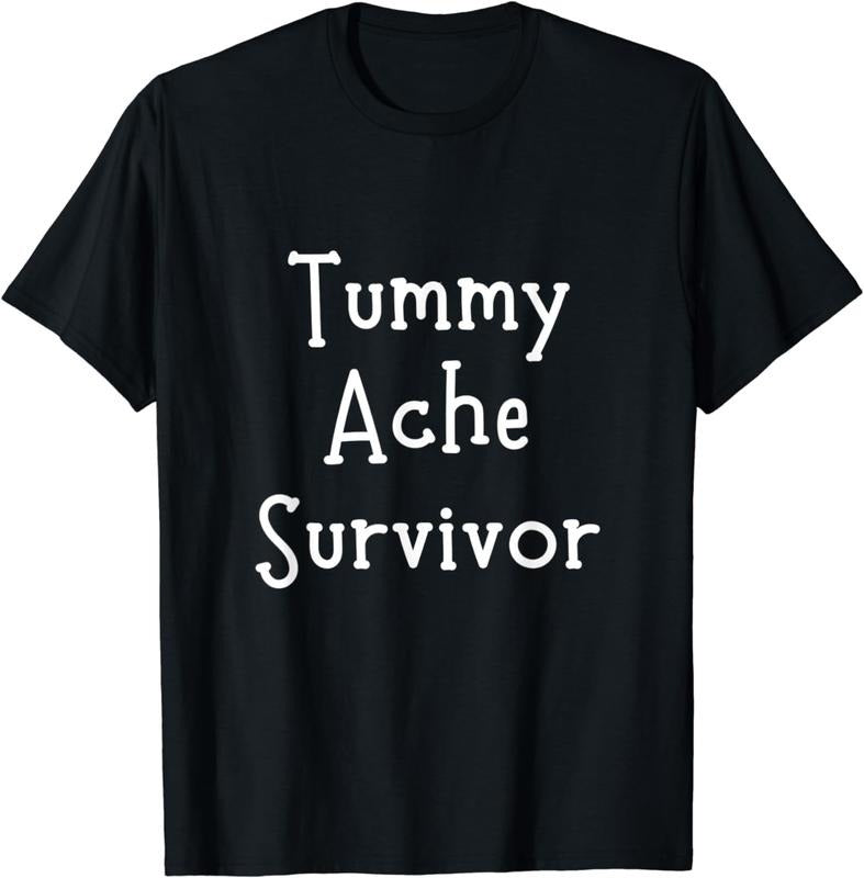 [100% Cotton] Tummy Ache Survivor Stomach IBS Funny Men Women T-Shirt Hoodie, Sweatshirt | WearSparks.com