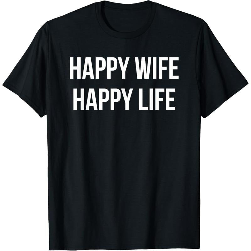 [100% Cotton] WIFE HAPPY LIFE T-Shirt Hoodie, Sweatshirt | WearSparks.com