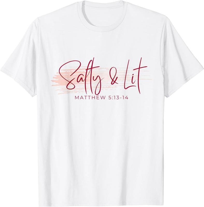 [100% Cotton] Womens Mens Religious and Funny Salty and Lit Graphic Tee T-Shirt Hoodie, Sweatshirt | WearSparks.com