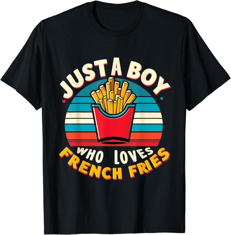 [100% Cotton] cool just a boy who loves french fries Boys Kids Toddler T-Shirt Hoodie, Sweatshirt | WearSparks.com