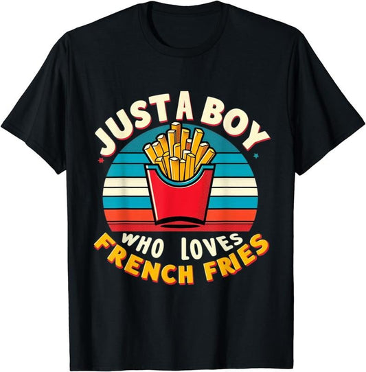 [100% Cotton] cool just a boy who loves french fries Boys Kids Toddler T-Shirt Hoodie, Sweatshirt | WearSparks.com