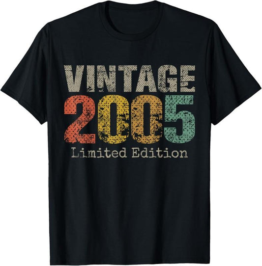 100% Cotton 19 Year Old Gifts Vintage 2005 Limited Edition 19th Birthday T-Shirt Hoodie, Sweatshirt | WearSparks.com