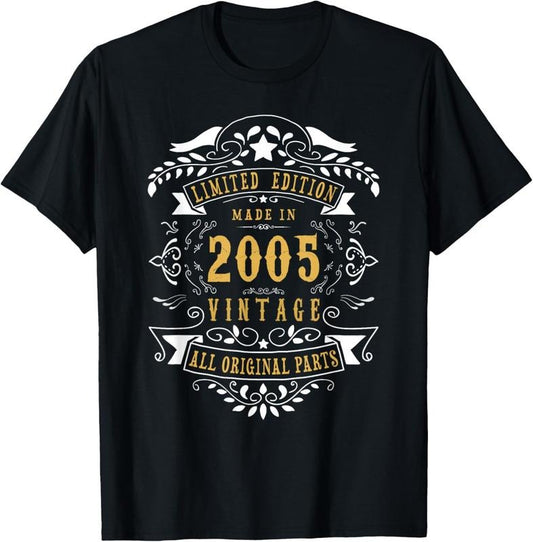 100% Cotton 19 Years Old 19th Birthday Made Born in 2005 Boys Girls T-Shirt Hoodie, Sweatshirt | WearSparks.com