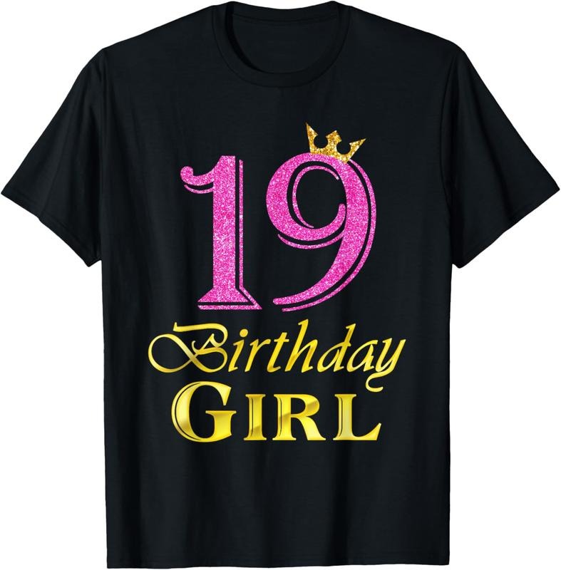 100% Cotton 19th Birthday Girl Princess Shirt 19 Years Old 19th Birthday T-Shirt Hoodie, Sweatshirt | WearSparks.com