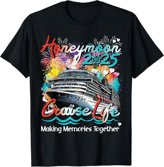 100% Cotton 2025 Honeymoon Cruise Crew Partner Couples Cruising Vacation T-Shirt Hoodie, Sweatshirt | WearSparks.com