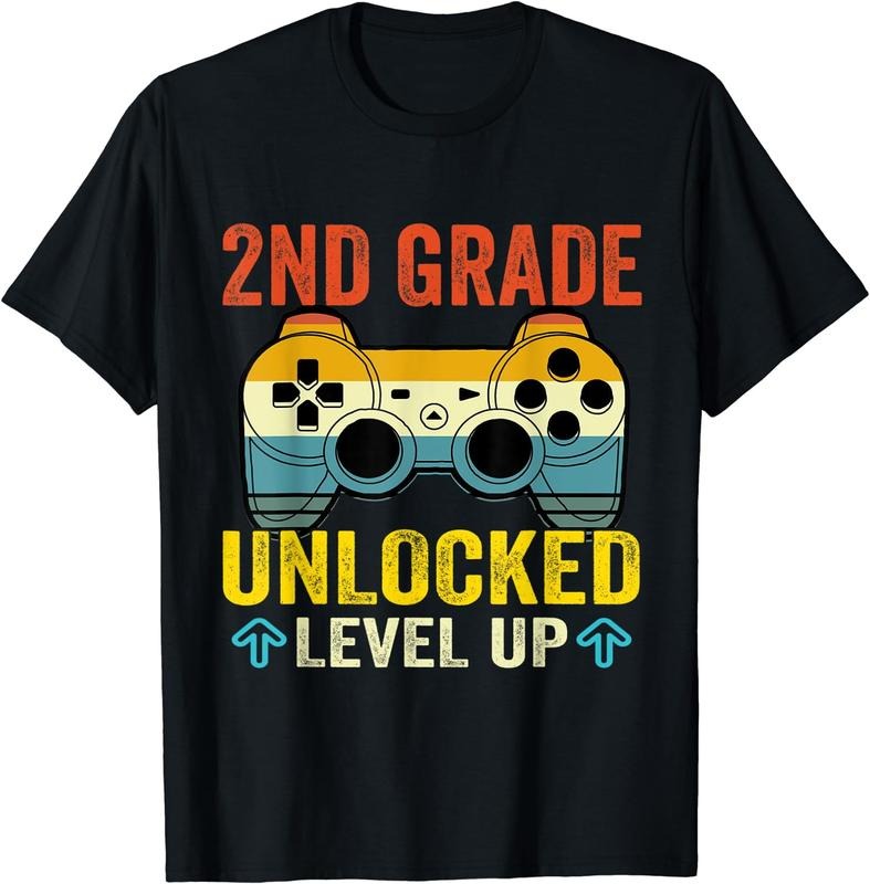 [100% Cotton]2nd Grade Unlocked Level Up Video Gamer Back To School T-Shirt Hoodie, Sweatshirt | WearSparks.com