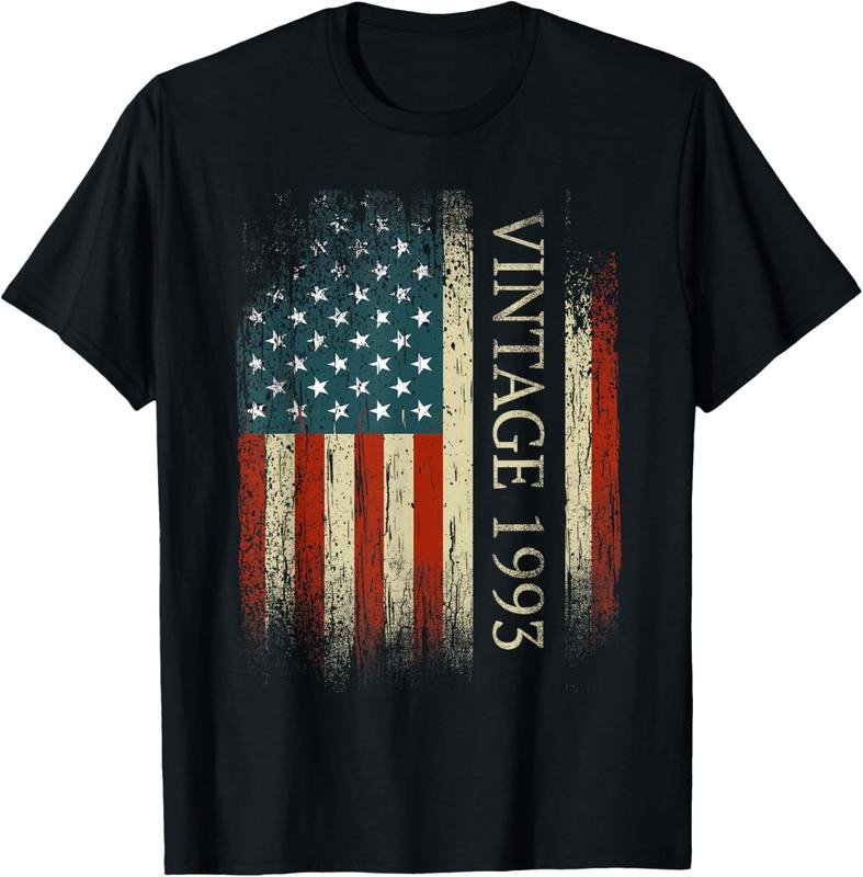 100% Cotton 31st Birthday Vintage 1993 Usa Flag 31 Year Old Gifts Bday T-Shirt Hoodie, Sweatshirt | WearSparks.com
