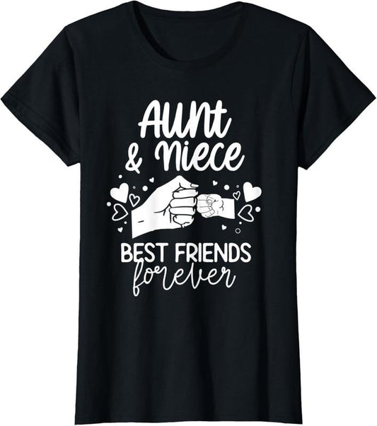 100% Cotton Aunt And Niece Best Friends Forever Matching Outfits T-Shirt Hoodie, Sweatshirt | WearSparks.com