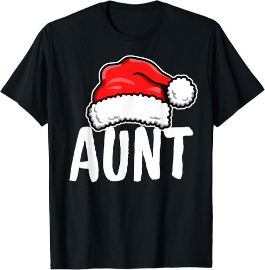 100% Cotton Aunt Santa Shirt, Matching Family Christmas Shirts Hoodie, Sweatshirt | WearSparks.com