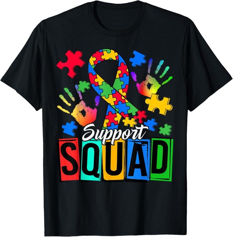 100% Cotton Autism Awareness Autism Support Squad Family T-Shirt Hoodie, Sweatshirt | WearSparks.com