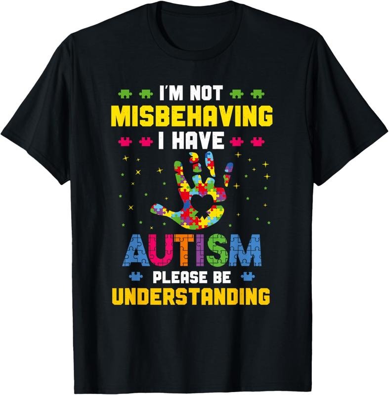 100% Cotton Autism Awareness I'm Not Misbehaving I Have Autism T-Shirt Hoodie, Sweatshirt | WearSparks.com