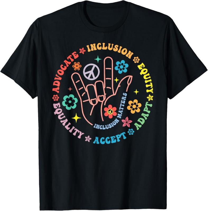 100% Cotton Autism Awareness Inclusion Matters Teacher Inspirational T-Shirt Hoodie, Sweatshirt | WearSparks.com