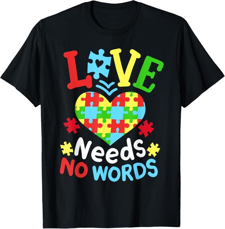 100% Cotton Autism Awareness Love Needs No Words T-Shirt Hoodie, Sweatshirt | WearSparks.com