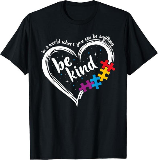 100% Cotton Autism Be Kind Women Blue Be Kind Autism Awareness T-Shirt Hoodie, Sweatshirt | WearSparks.com