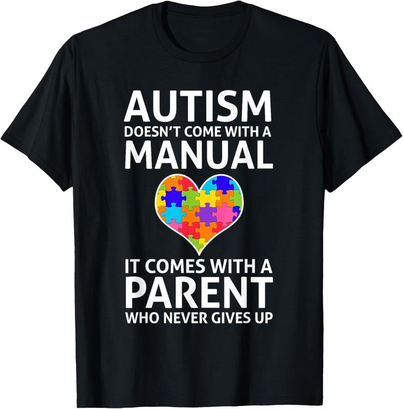 100% Cotton Autism Doesn't Come With a Manual Autism Mom Dad T-Shirt T-Shirt Hoodie, Sweatshirt | WearSparks.com