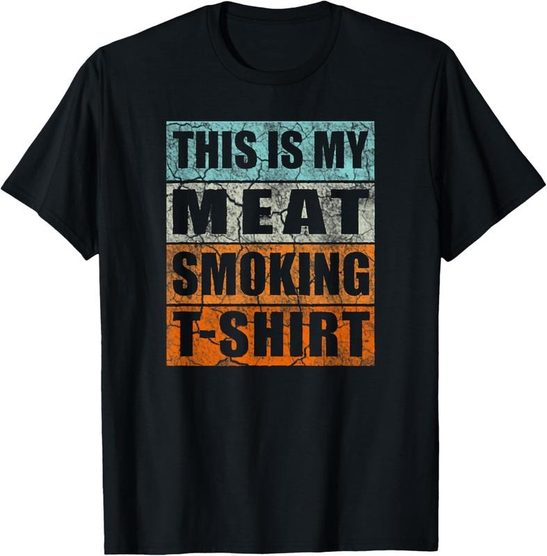 100% Cotton BBQ Smoker Themed Retro - Vintage My Meat Smoking T-Shirt Hoodie, Sweatshirt | WearSparks.com