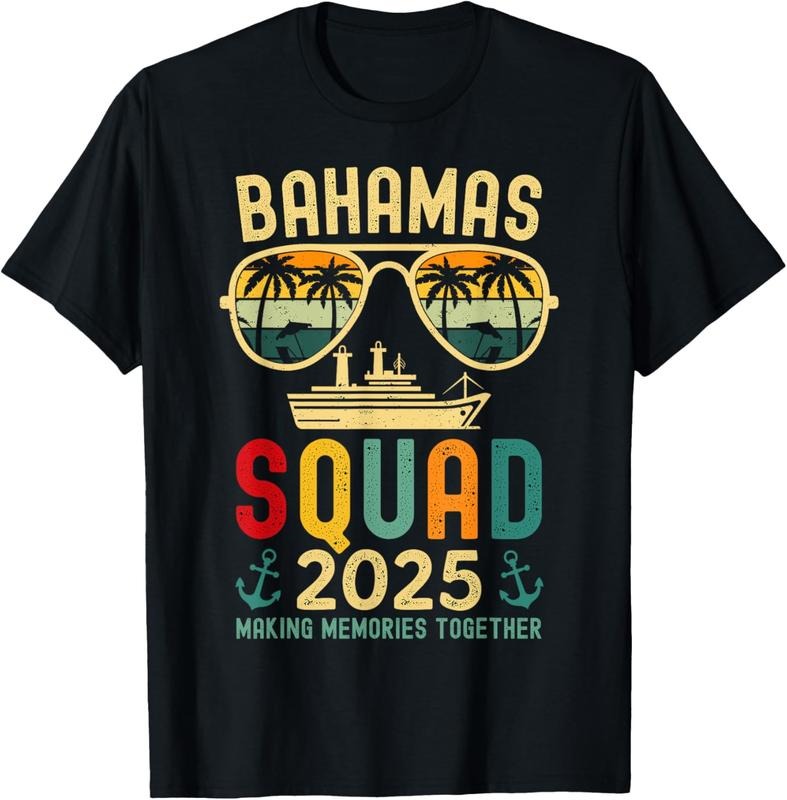 100% Cotton Bahamas Cruise Vacation 2025 Family Friends Squad Matching T-Shirt Hoodie, Sweatshirt | WearSparks.com