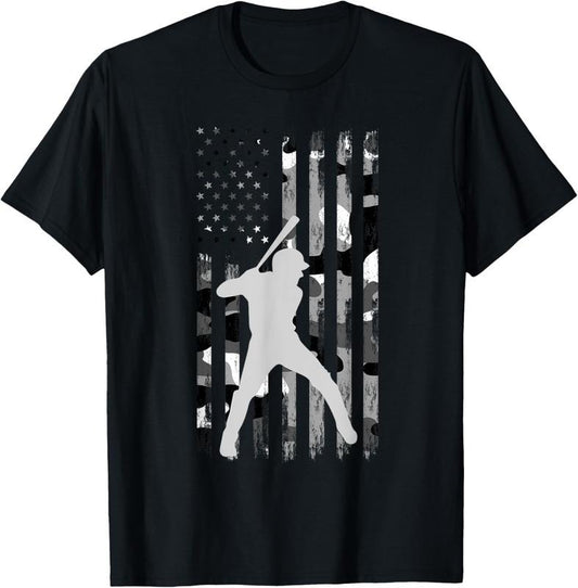 100% Cotton Baseball Player Gifts Teens Boys Men American Flag USA Camo T-Shirt Hoodie, Sweatshirt | WearSparks.com