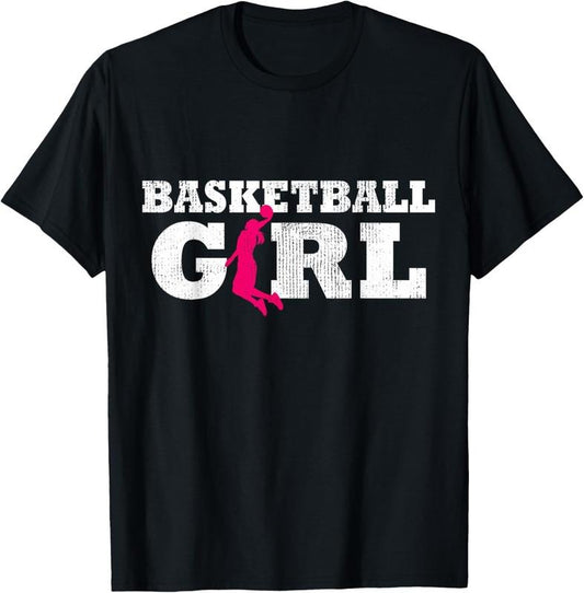 100% Cotton Basketball Girl Player Silhouette Sport Gift T-Shirt Hoodie, Sweatshirt | WearSparks.com