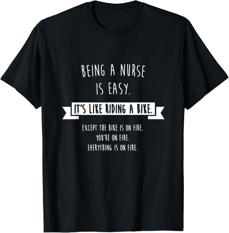 100% Cotton Being A Nurse is Easy Shirt, Funny Sarcastic Nursing Gift T-Shirt Hoodie, Sweatshirt | WearSparks.com