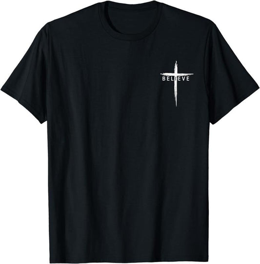 [100% Cotton]Believe Christian Cross Jesus Christ Christians Men Women T-Shirt Hoodie, Sweatshirt | WearSparks.com