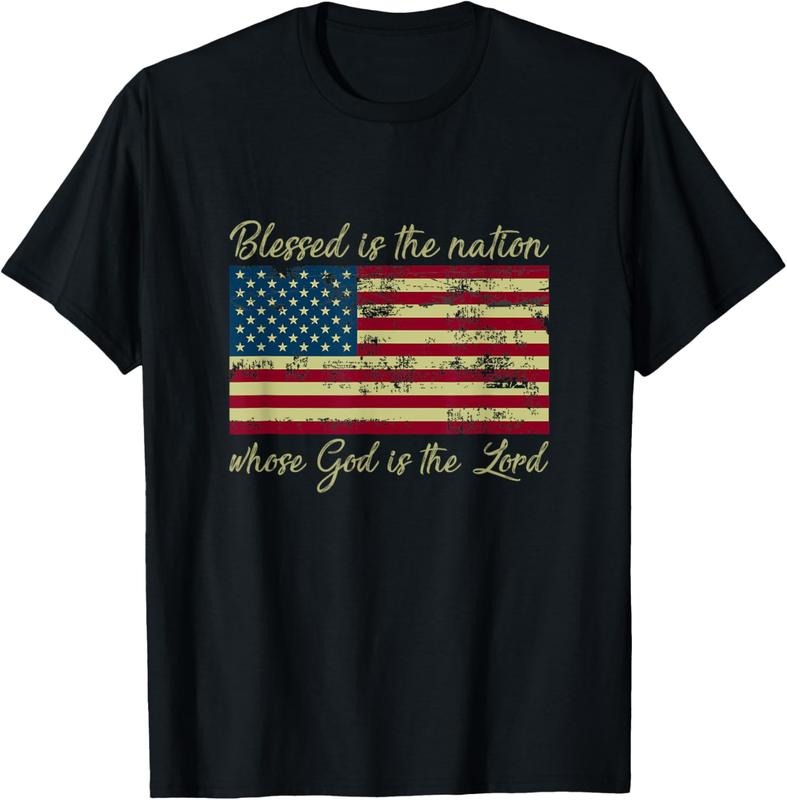 100% Cotton Blessed Is The Nation Whose God Is The Lord Prayer T-Shirt Hoodie, Sweatshirt | WearSparks.com