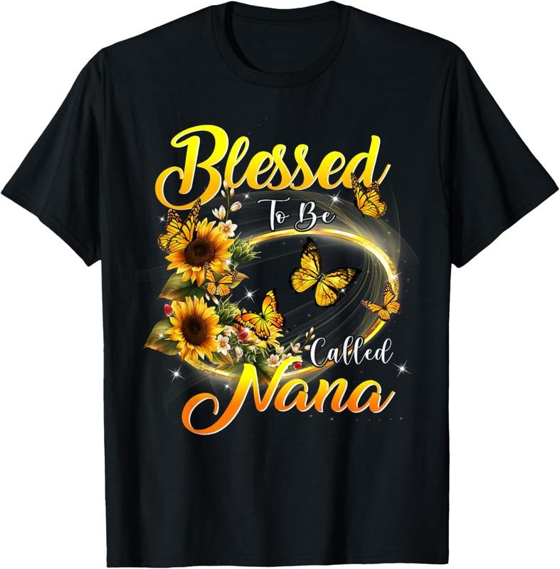 100% Cotton Blessed to be called Nana Shirt Sunflower Lovers Grandma T-Shirt Hoodie, Sweatshirt | WearSparks.com