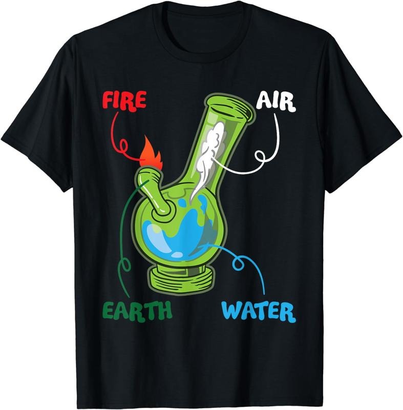[100% Cotton]Bong Elements Fire Water Earth Air THC Weed Smoking Anatomy T-Shirt Hoodie, Sweatshirt | WearSparks.com