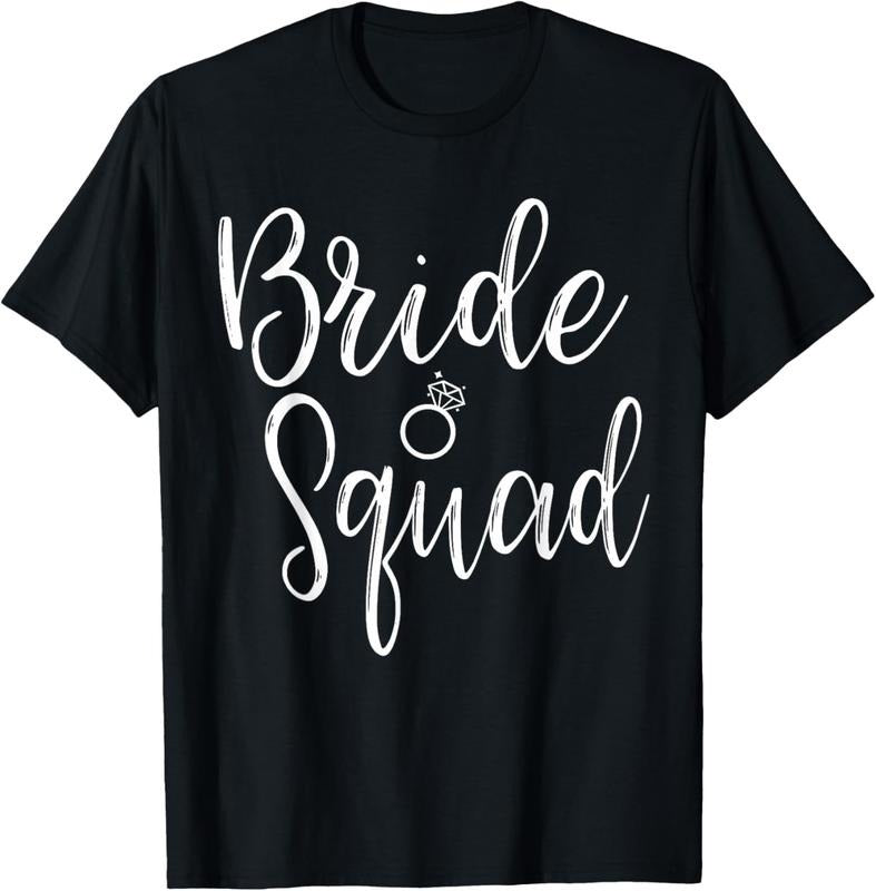 100% Cotton Bride Squad Bachelorette Party Bridesmaid Bridal Shower T-Shirt Hoodie, Sweatshirt | WearSparks.com