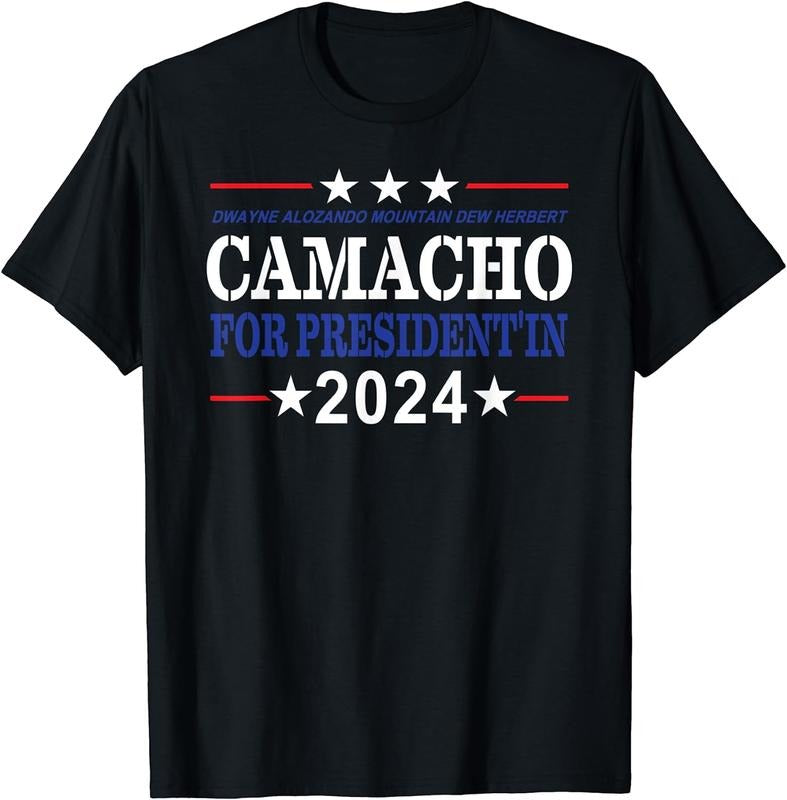 [100% Cotton]CAMACHO FOR PRESIDENT'IN 2024 Presidential Election Humor T-Shirt Hoodie, Sweatshirt | WearSparks.com