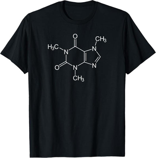 100% Cotton Caffeine Molecule Coffee Lovers T-Shirt T-Shirt Hoodie, Sweatshirt | WearSparks.com