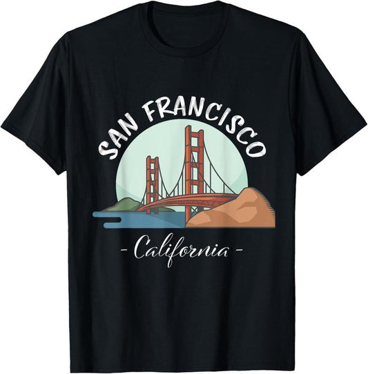 100% Cotton California - San Francisco Gift| Golden Gate Bridge Souvenir T-Shirt Hoodie, Sweatshirt | WearSparks.com