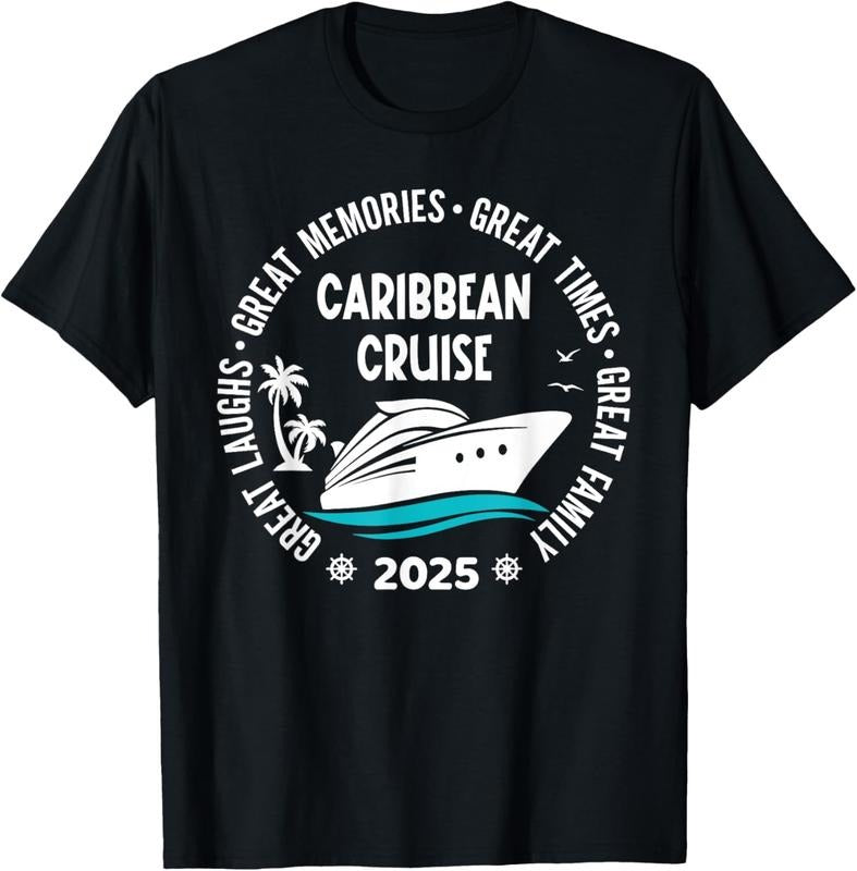 100% Cotton Caribbean Cruise 2025 Vacation Trip Matching Family Group T-Shirt Hoodie, Sweatshirt | WearSparks.com