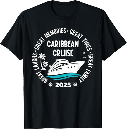 100% Cotton Caribbean Cruise 2025 Vacation Trip Matching Family Group T-Shirt Hoodie, Sweatshirt | WearSparks.com