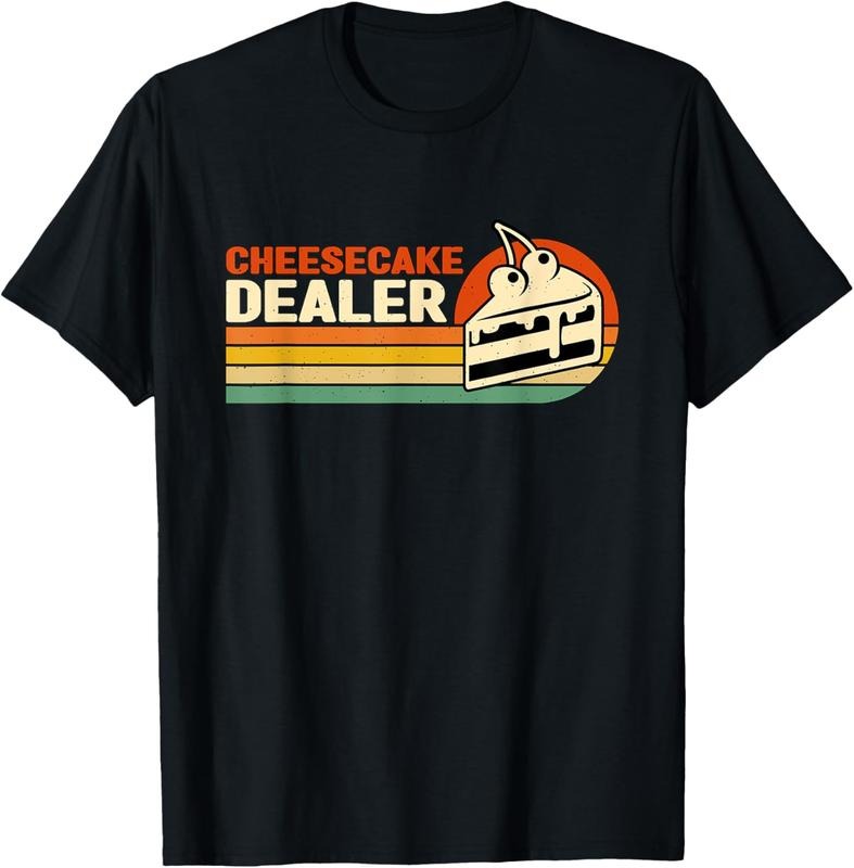 100% Cotton Cheesecake Dealer Retro Sweets Goodies Desserts Cheesecake T-Shirt Hoodie, Sweatshirt | WearSparks.com