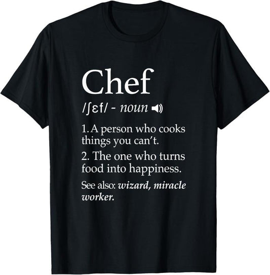 100% Cotton Chef Definition Funny Line Saying Cook Cooking Gifts Chefs T-Shirt Hoodie, Sweatshirt | WearSparks.com