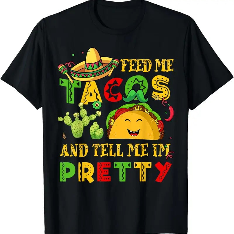 [100% Cotton]Cinco De Mayo Shirt Feed Me Taco Tell Pretty Kid Boy Toddler T-Shirt Hoodie, Sweatshirt | WearSparks.com